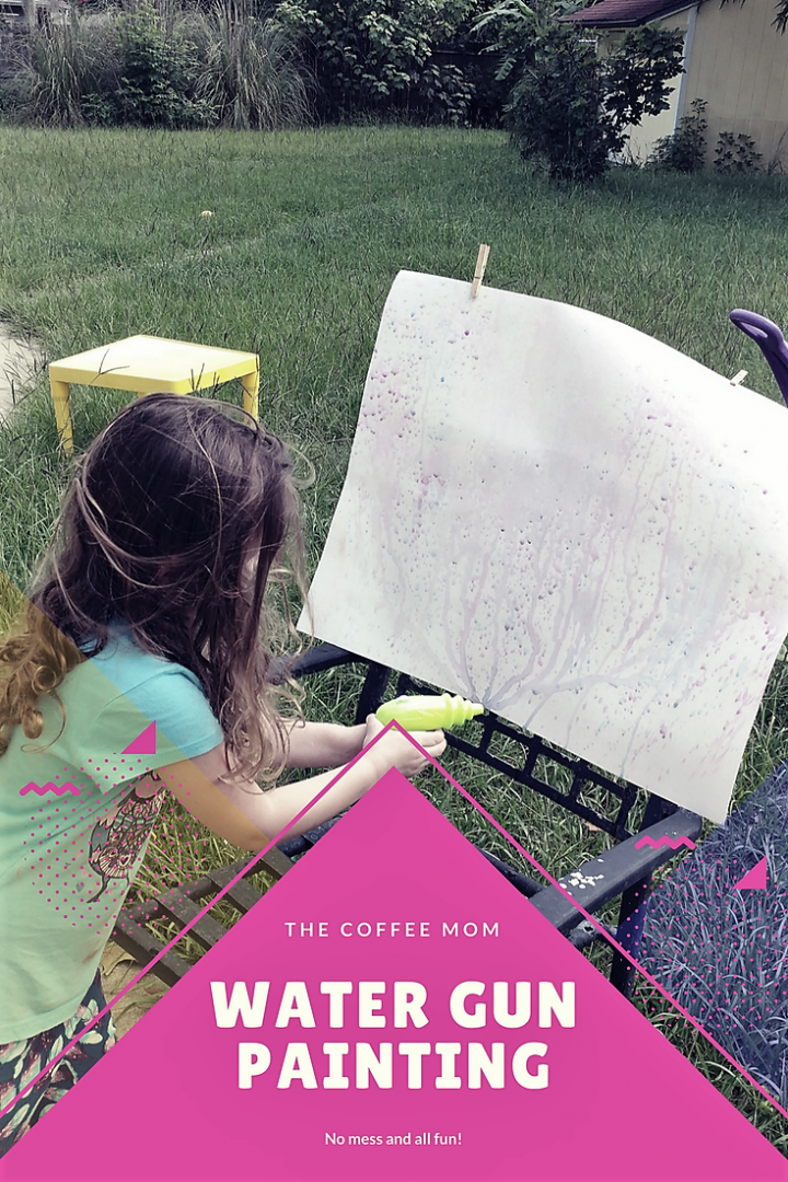 Water Gun Painting Kid Friendly Easy Art Project — The Coffee Mom