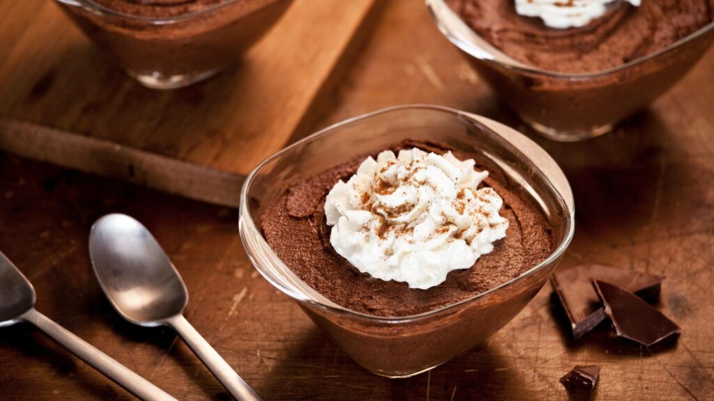 Chocolate Mousse with Whipped Cream