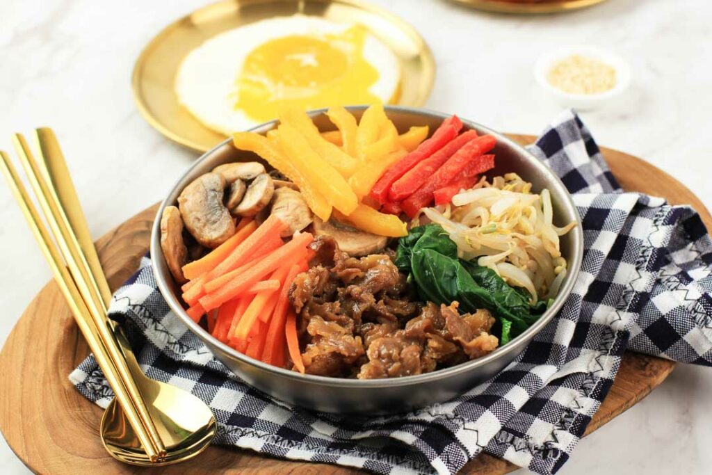 Mushroom and Spinach Bibimbap