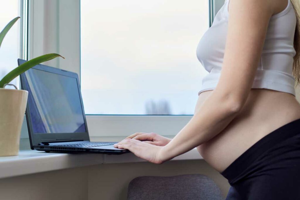 working from home while pregnant